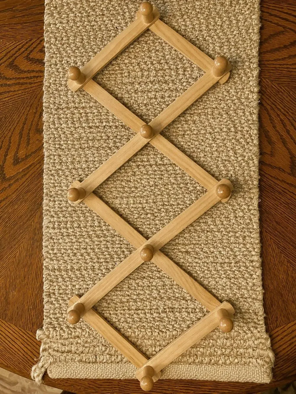 Solid Wood Accordion Rack, Natural